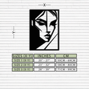 Geometric Woman Silhouette Metal Wall Art – Abstract Female Line Art Decor- KAF386