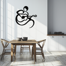 Guitarist Abstract Metal Wall Art – Minimal Black Wall Decoration- KAF388