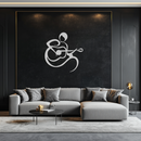 Guitarist Abstract Metal Wall Art – Minimal Black Wall Decoration- KAF388