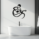 Guitarist Abstract Metal Wall Art – Minimal Black Wall Decoration- KAF388
