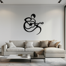 Guitarist Abstract Metal Wall Art – Minimal Black Wall Decoration- KAF388