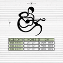 Guitarist Abstract Metal Wall Art – Minimal Black Wall Decoration- KAF388