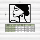 Female Silhouette Metal Wall Art – Elegant Modern Black Abstract Home Decor- KAF389