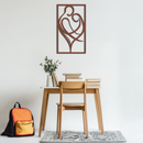 Hugging Couple Metal Wall Art – Romantic Modern Silhouette Home Decor for Bedroom or Living Room- KAF390