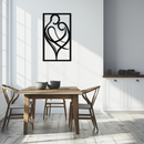 Hugging Couple Metal Wall Art – Romantic Modern Silhouette Home Decor for Bedroom or Living Room- KAF390