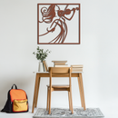 Woman Violinist Metal Wall Art – Modern Musician Silhouette Decor for Music Lovers- KAF391