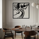 Woman Violinist Metal Wall Art – Modern Musician Silhouette Decor for Music Lovers- KAF391