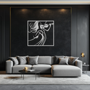 Woman Violinist Metal Wall Art – Modern Musician Silhouette Decor for Music Lovers- KAF391