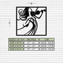 Woman Violinist Metal Wall Art – Modern Musician Silhouette Decor for Music Lovers- KAF391