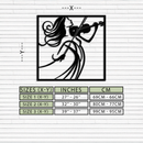 Woman Violinist Metal Wall Art – Modern Musician Silhouette Decor for Music Lovers- KAF391