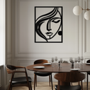 Woman Silhouette Metal Wall Art – Elegant Minimalist Female Figure Decor for Modern Spaces- KAF392
