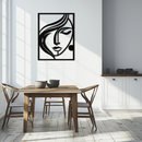 Woman Silhouette Metal Wall Art – Elegant Minimalist Female Figure Decor for Modern Spaces- KAF392