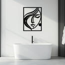 Woman Silhouette Metal Wall Art – Elegant Minimalist Female Figure Decor for Modern Spaces- KAF392