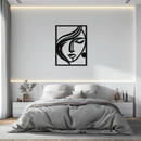 Woman Silhouette Metal Wall Art – Elegant Minimalist Female Figure Decor for Modern Spaces- KAF392