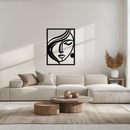 Woman Silhouette Metal Wall Art – Elegant Minimalist Female Figure Decor for Modern Spaces- KAF392