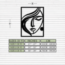 Woman Silhouette Metal Wall Art – Elegant Minimalist Female Figure Decor for Modern Spaces- KAF392