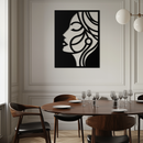 Female Silhouette Metal Wall Art – Elegant Abstract Woman Design for Modern Interiors- KAF393