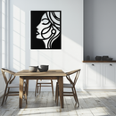 Female Silhouette Metal Wall Art – Elegant Abstract Woman Design for Modern Interiors- KAF393