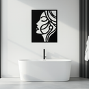 Female Silhouette Metal Wall Art – Elegant Abstract Woman Design for Modern Interiors- KAF393