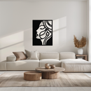 Female Silhouette Metal Wall Art – Elegant Abstract Woman Design for Modern Interiors- KAF393