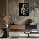 Female Silhouette Metal Wall Art – Elegant Abstract Woman Design for Modern Interiors- KAF393