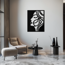 Female Silhouette Metal Wall Art – Elegant Abstract Woman Design for Modern Interiors- KAF393