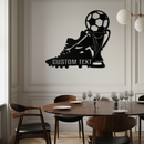 Custom Soccer Trophy and Cleat Metal Wall Art – Personalized Sports Decor for Athletes- KAF395