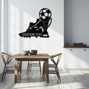 Custom Soccer Trophy and Cleat Metal Wall Art – Personalized Sports Decor for Athletes- KAF395