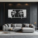 Mysterious Woman Eyes Metal Wall Art – Black Steel Feminine Silhouette Decor for Modern Stylish Interiors- KAF408