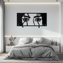 Mysterious Woman Eyes Metal Wall Art – Black Steel Feminine Silhouette Decor for Modern Stylish Interiors- KAF408