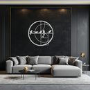 Golden Ratio Birds Metal Wall Art – Fibonacci Spiral and Birds Silhouette Black Steel Decor for Modern Interiors- KAF410