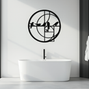 Golden Ratio Birds Metal Wall Art – Fibonacci Spiral and Birds Silhouette Black Steel Decor for Modern Interiors- KAF410