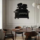 Cute Yummy Toast Metal Wall Art – Playful Kitchen Decor with Smiling Toast Characters on Toaster for Modern Home- KAF412