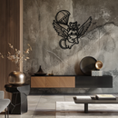 Flying Cats with Parachute Metal Wall Art – Adorable Winged Cat & Kitten Steel Decor for Kids Room and Nursery- KAF413