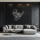 Flying Cats with Parachute Metal Wall Art – Adorable Winged Cat & Kitten Steel Decor for Kids Room and Nursery- KAF413