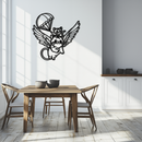 Flying Cats with Parachute Metal Wall Art – Adorable Winged Cat & Kitten Steel Decor for Kids Room and Nursery- KAF413