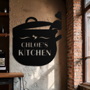 Cute Smiling Cooking Pot Metal Wall Art – Playful Kitchen Steel Decor with Heart Steam for Home and Café Interiors- KAF420