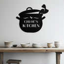 Cute Smiling Cooking Pot Metal Wall Art – Playful Kitchen Steel Decor with Heart Steam for Home and Café Interiors- KAF420