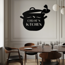 Cute Smiling Cooking Pot Metal Wall Art – Playful Kitchen Steel Decor with Heart Steam for Home and Café Interiors- KAF420