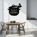 Cute Smiling Cooking Pot Metal Wall Art – Playful Kitchen Steel Decor with Heart Steam for Home and Café Interiors- KAF420