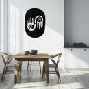 Abstract Spiral Hands Metal Wall Art – Mystical Black Steel Decor with Spiraled Palm Silhouette for Modern Interiors- KAF421