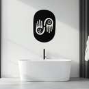 Abstract Spiral Hands Metal Wall Art – Mystical Black Steel Decor with Spiraled Palm Silhouette for Modern Interiors- KAF421