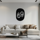 Abstract Spiral Hands Metal Wall Art – Mystical Black Steel Decor with Spiraled Palm Silhouette for Modern Interiors- KAF421