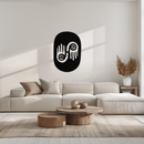 Abstract Spiral Hands Metal Wall Art – Mystical Black Steel Decor with Spiraled Palm Silhouette for Modern Interiors- KAF421