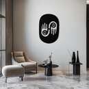 Abstract Spiral Hands Metal Wall Art – Mystical Black Steel Decor with Spiraled Palm Silhouette for Modern Interiors- KAF421