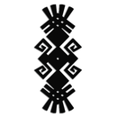 Tribal Ethnic Pattern Metal Wall Art – Abstract Geometric Black Steel Decor for Modern Bohemian Interiors- KAF432
