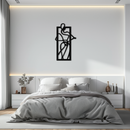 Minimalist Woman Line Art Metal Wall Decor – Abstract Feminine Silhouette Black Steel Artwork for Modern Interiors- KAF437