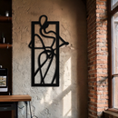 Minimalist Woman Line Art Metal Wall Decor – Abstract Feminine Silhouette Black Steel Artwork for Modern Interiors- KAF437