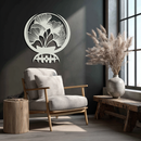 Ginkgo Leaves Abstract Metal Wall Art – Elegant Nature-Inspired Black Steel Decor for Modern Home Interiors- KAF441