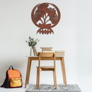 Ginkgo Leaves Abstract Metal Wall Art – Elegant Nature-Inspired Black Steel Decor for Modern Home Interiors- KAF441